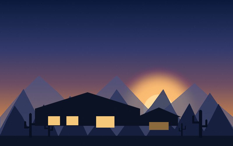 A single-story West Valley home lit from within at dusk